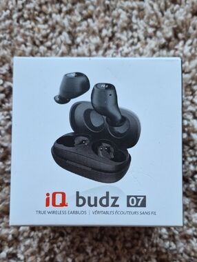 iQ budz 07 True Wireless Earbuds - Black, Nwt
